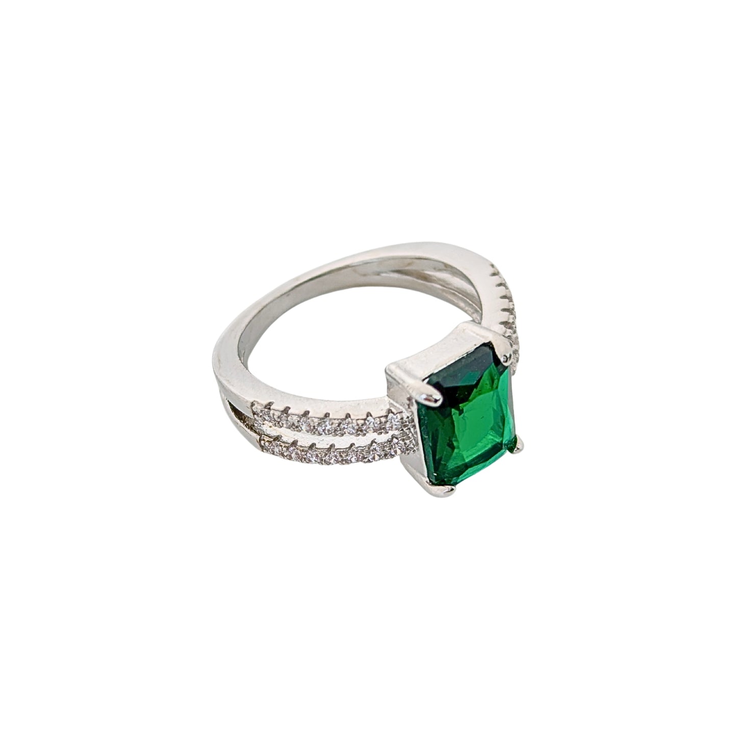Empress Emerald-Cut Zircon Ring