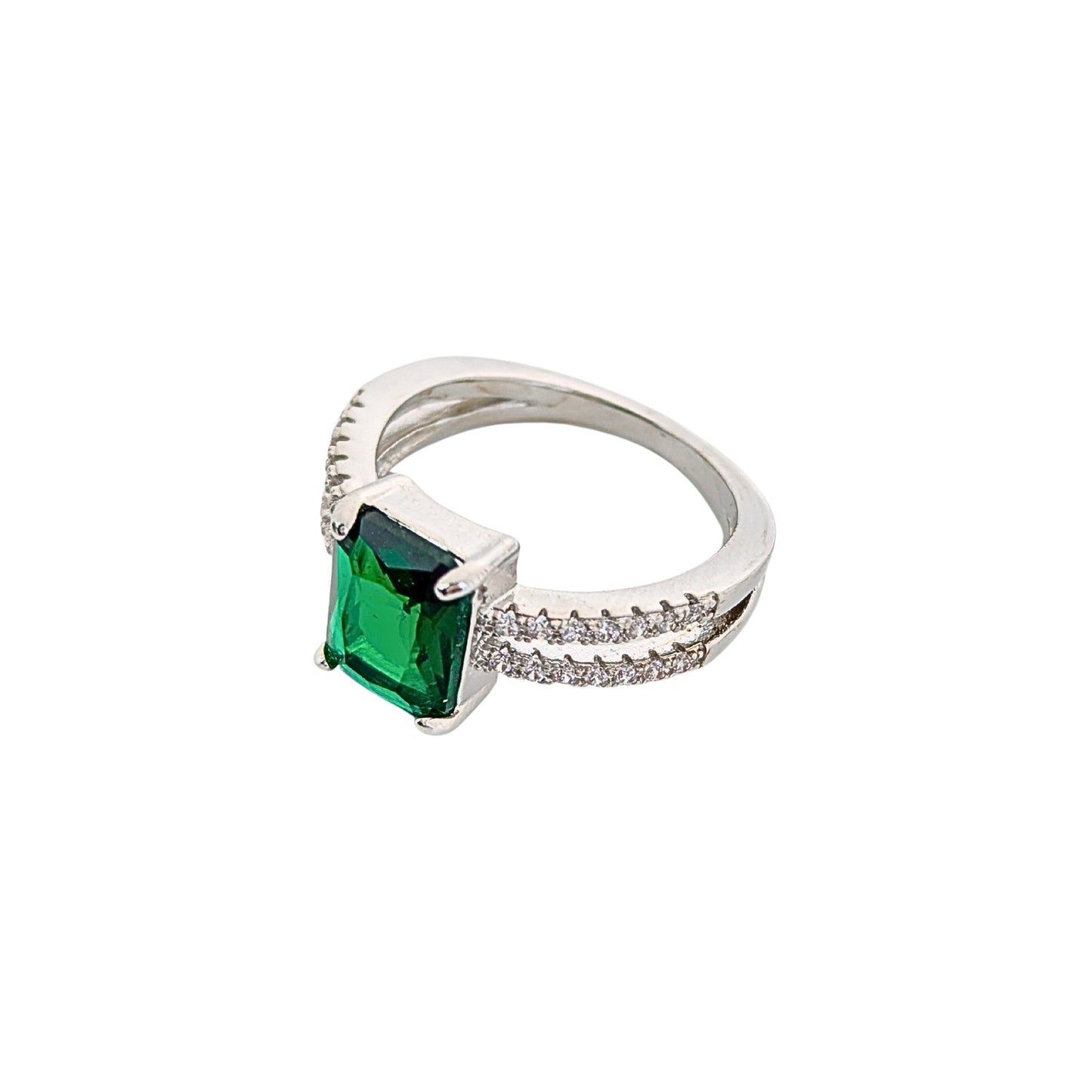 Empress Emerald-Cut Zircon Ring