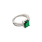 Empress Emerald-Cut Zircon Ring