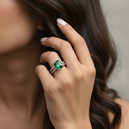 Empress Emerald-Cut Zircon Ring